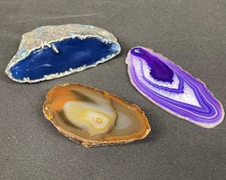 Lot # : 627v - Group of 3 agate geodes slabs