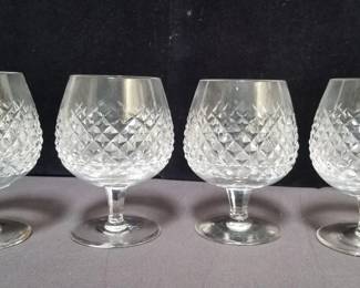 Lot # : 453 - 4 Waterford crystal Alana Brandy snifters