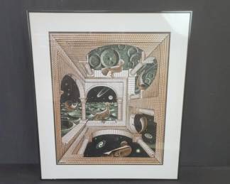 Lot # : 62 - M.C. Escher " Other World ( Another World)"