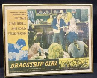 Lot # : 671v - Vintage "Dragstrip Girl" movie poster