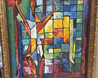 Lot # : 700m - 1968 Hedda signed abstract oil painting