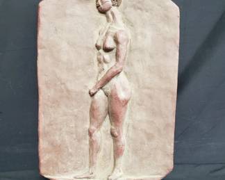 Lot # : 172 - Vintage nude pottery plaque