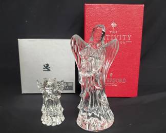 Lot # : 403 - Waterford crystal angel figurines