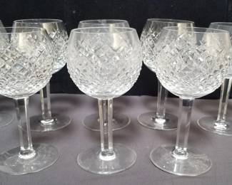 Lot # : 454 - 8 Waterford crystal Alana hock wine glasses