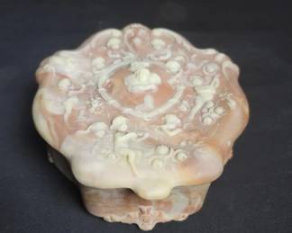 Lot # : 608 - Vintage incolay stone jewelry box