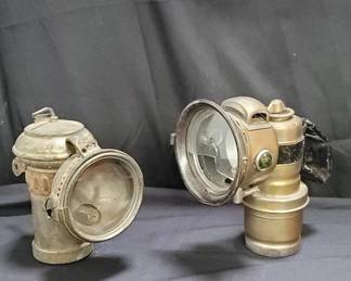 Lot # : 703 - Antique bike lamps