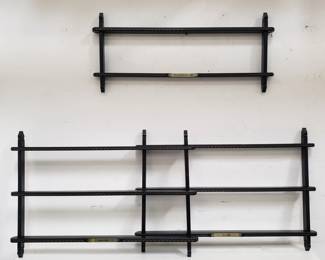 Lot # : 120 - Group of 3 ebony wall plate racks