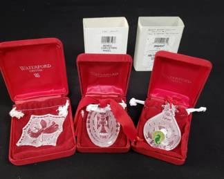 Lot # : 44 - Waterford crystal Christmas ornaments