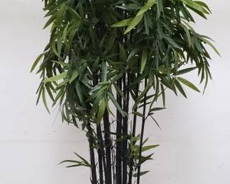 Lot # : 688 - Wicker planter pot with faux plant