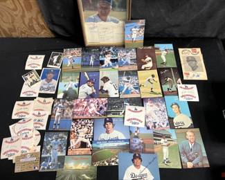 Lot # : 450 - Lot of Dodger memorabilia signed