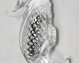 Lot # : 406 - Signed Waterford crystal seahorse brooch