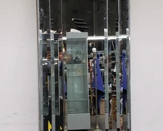 Lot # : 69 - Vintage 2-panel beveled mirror, as is