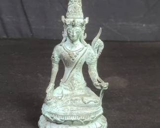 Lot # : 726 - Vintage brass buddha sculpture