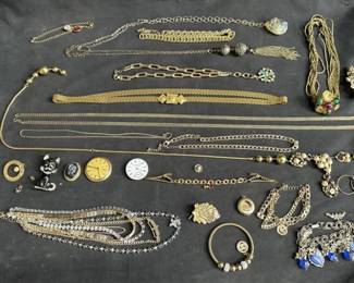 Lot # : 459 - Group of costume jewelry parts in pb