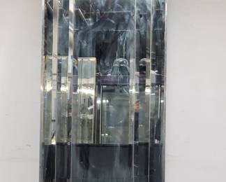 Lot # : 551 - Vintage 2-panel beveled mirror, as is