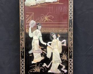 Lot # : 435v - Vintage Chinese mother of pearl wall panel