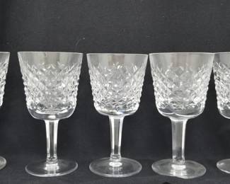 Lot # : 89 - 5 Waterford crystal Alana port wine glasses
