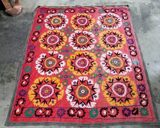 Lot # : 159 - Vintage handmade floral textile