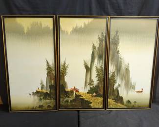 Lot # : 152 - 3 signed R.E Russell oil on canvas
