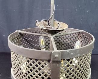 Lot # : 637 - Vintage iron hanging light fixture