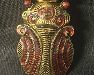 Lot # : 675v - Chinese enamel & copper snuff bottle