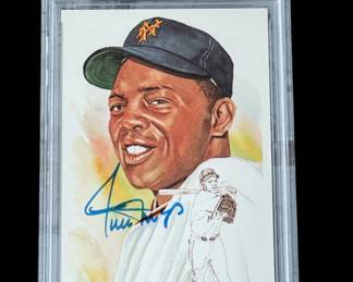 Lot # : 288z - Willie Mays autographed Perez Steele PSA 10