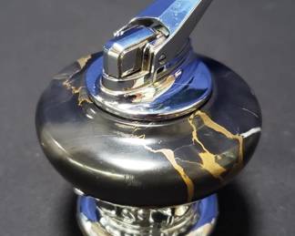 Lot # : 177 - Mid-century modern Ronson chrome & marble lighter