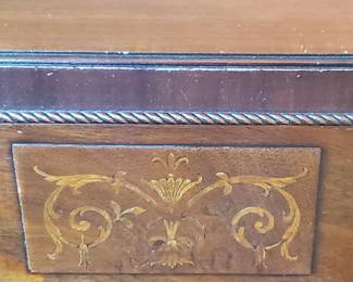 Detail of Inlay on Mahogany chests