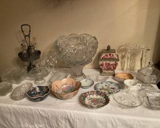 punch bowl, condiments stand, Asian bowls, etc.