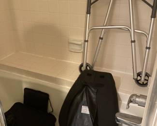 two massage seats, walker