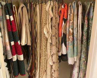 table cloths, runners, quilts, etc.