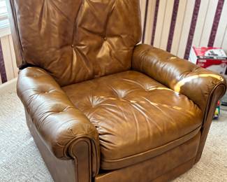 Extremely comfortable and like new leather reclining armchair
