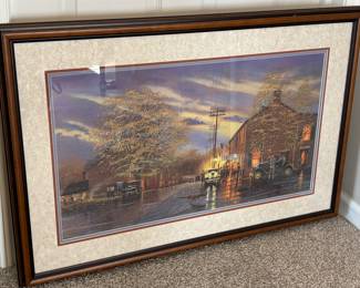 Art-antique automobile street scene