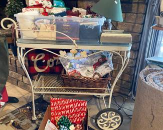 Wrought iron tea cart