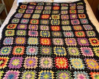 Granny square afghan