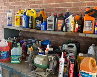 Motor oil, chainsaw oil, fuel injector, etc