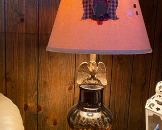 American eagle lamps with amber glass