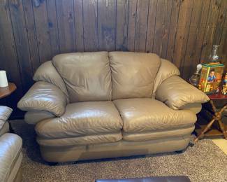 Natuzzi leather loveseat