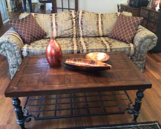 Clayton Marcus sofa $200.; Coffee table is sold