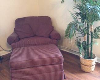 Clayton Marcus side chair with ottoman $200.