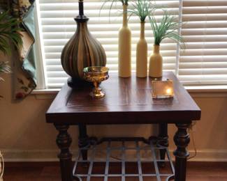 metal & wood end tables (2) $40. each