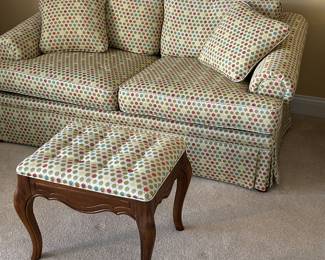 Beautiful couch with ottoman like new