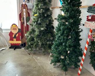 Christmas trees and decorations