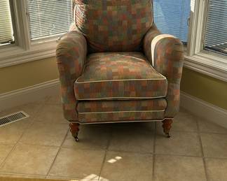 2 Side chairs one with ottoman