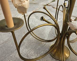 French horn vintage chandelier also from last week's Cocoa Beach estate $125