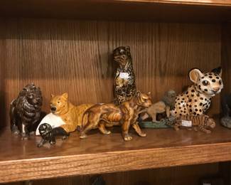 Various animal statues