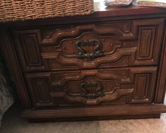 Double drawer nightstand