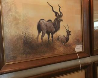 Signed by the Artist Antelopes in Africa