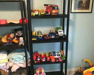 Vintage toys, baby blankets