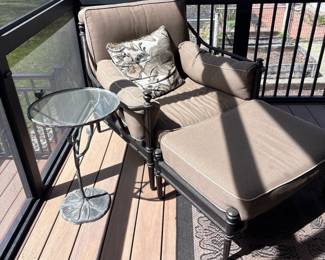 outdoor chair with ottoman